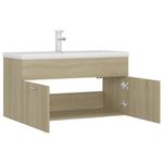 Casa si Gradina - Mobilier - Mobilier baie - Comode baie - Dulap cu chiuveta incorporata, stejar sonoma, lemn prelucrat - Infinity.ro