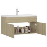 Casa si Gradina - Mobilier - Mobilier baie - Comode baie - Dulap cu chiuveta incorporata, stejar sonoma, lemn prelucrat - Infinity.ro