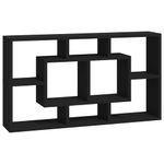Casa si Gradina - Mobilier - Biblioteci si rafturi - Rafturi - Raft prezentare suspendat pe perete 8 compartimente, negru - Infinity.ro