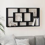 Casa si Gradina - Mobilier - Biblioteci si rafturi - Rafturi - Raft prezentare suspendat pe perete 8 compartimente, negru - Infinity.ro