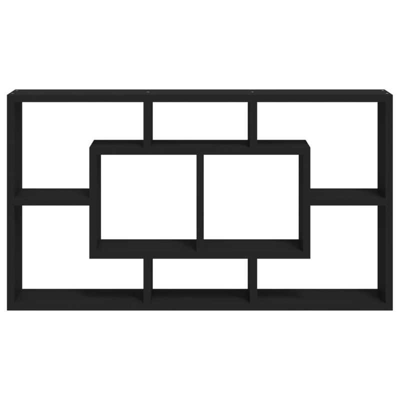 Casa si Gradina - Mobilier - Biblioteci si rafturi - Rafturi - Raft prezentare suspendat pe perete 8 compartimente, negru - Infinity.ro