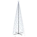 Casa si Gradina - Decoratiuni - Decoratiuni de sezon - Brad de Craciun conic, 1400 LED-uri, alb rece, 160x500 cm - Infinity.ro