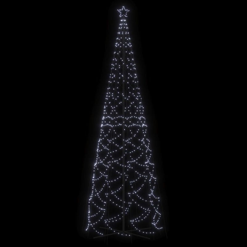 Casa si Gradina - Decoratiuni - Decoratiuni de sezon - Brad de Craciun conic, 1400 LED-uri, alb rece, 160x500 cm - Infinity.ro