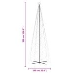 Casa si Gradina - Decoratiuni - Decoratiuni de sezon - Brad de Craciun conic, 1400 LED-uri, alb rece, 160x500 cm - Infinity.ro