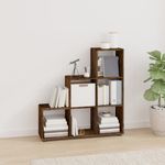 Casa si Gradina - Mobilier - Biblioteci si rafturi - Biblioteci - Biblioteca in trepte, stejar fumuriu, 107 cm, lemn compozit - Infinity.ro