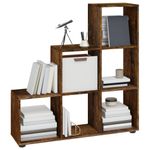 Casa si Gradina - Mobilier - Biblioteci si rafturi - Biblioteci - Biblioteca in trepte, stejar fumuriu, 107 cm, lemn compozit - Infinity.ro