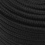 Casa si Gradina - Constructii - Feronerie si accesorii - Sfoara si lanturi - Franghie de barca, negru complet, 12 mm, 100 m, polipropilena - Infinity.ro