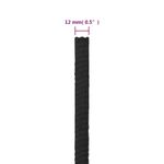 Casa si Gradina - Constructii - Feronerie si accesorii - Sfoara si lanturi - Franghie de barca, negru complet, 12 mm, 100 m, polipropilena - Infinity.ro