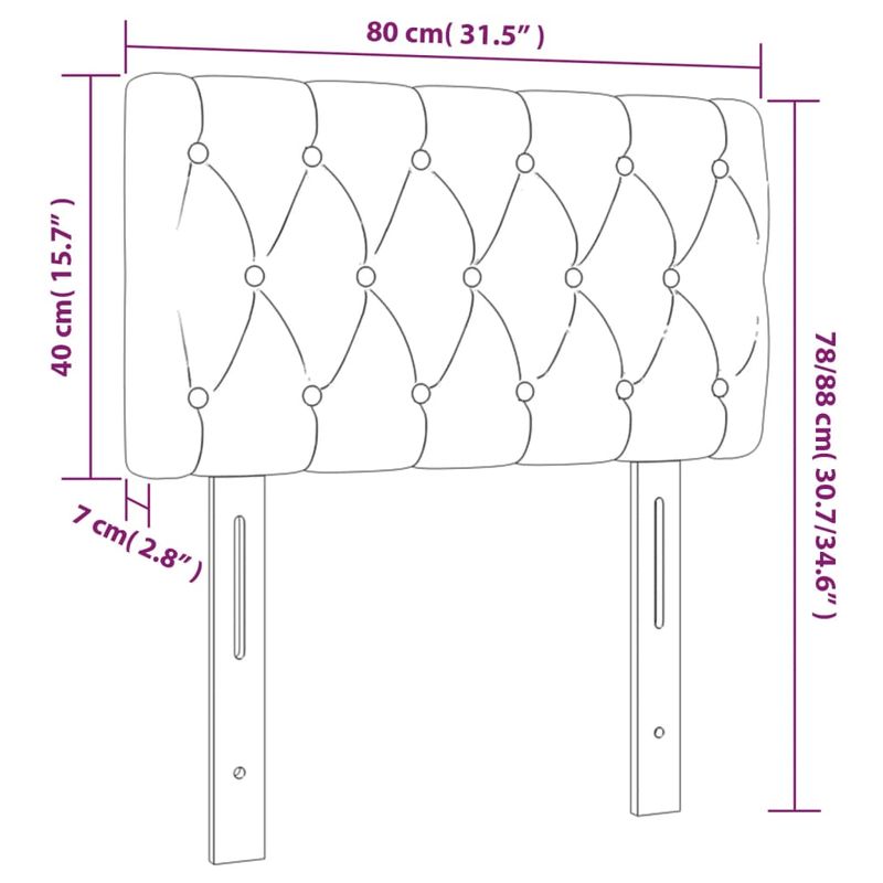 Casa si Gradina - Mobilier - Paturi si accesorii - Accesorii paturi - Tablie de pat, albastru inchis, 80x7x78/88 cm, catifea - Infinity.ro