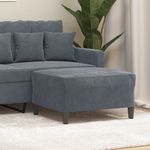 Casa si Gradina - Mobilier - Scaune si fotolii - Tabureti - Taburet, gri inchis, 70x55x41 cm, catifea - Infinity.ro
