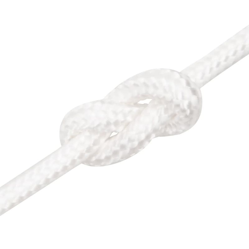 Casa si Gradina - Constructii - Feronerie si accesorii - Sfoara si lanturi - Franghie de barca, alb complet, 6 mm, 100 m, polipropilena - Infinity.ro
