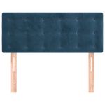 Casa si Gradina - Mobilier - Paturi si accesorii - Accesorii paturi - Tablie de pat, albastru inchis, 80x5x78/88 cm, catifea - Infinity.ro