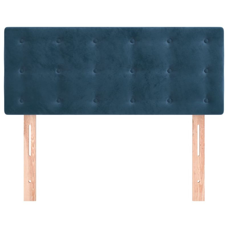 Casa si Gradina - Mobilier - Paturi si accesorii - Accesorii paturi - Tablie de pat, albastru inchis, 80x5x78/88 cm, catifea - Infinity.ro