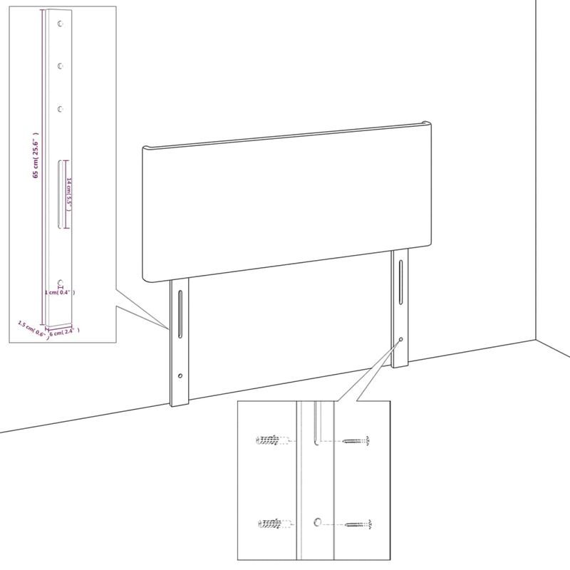 Casa si Gradina - Mobilier - Paturi si accesorii - Accesorii paturi - Tablie de pat, albastru inchis, 80x5x78/88 cm, catifea - Infinity.ro