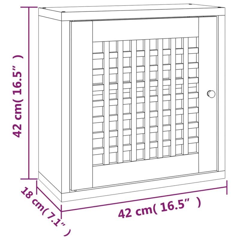 Casa si Gradina - Mobilier - Dulapuri si sifoniere - Dulapuri - Dulap de perete, 42x18x42 cm, lemn masiv de nuc - Infinity.ro