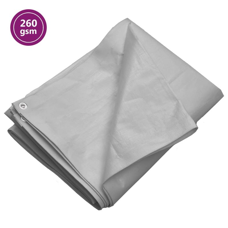 Casa si Gradina - Gradina si terasa - Umbrele si pavilioane - Pavilioane - Prelata 260 g/m², gri, 6x6 m, HDPE - Infinity.ro