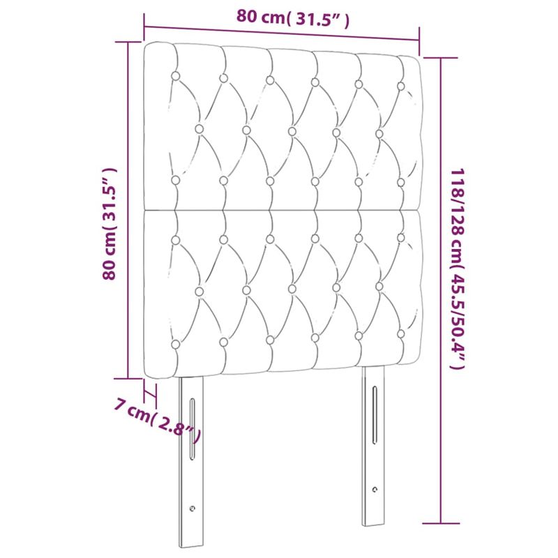 Casa si Gradina - Mobilier - Paturi si accesorii - Accesorii paturi - Tablii de pat, 2 buc, albastru inchis, 80x7x78/88 cm, catifea, model înalt, mărime 80 cm - Infinity.ro