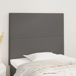 Casa si Gradina - Mobilier - Paturi si accesorii - Accesorii paturi - Tablii de pat, 2 buc, gri, 90x5x78/88 cm, piele ecologica - Infinity.ro