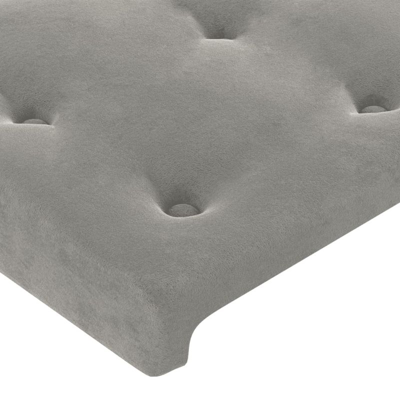 Casa si Gradina - Mobilier - Paturi si accesorii - Accesorii paturi - Tablii de pat, 2 buc, gri deschis, 80x5x78/88 cm, catifea - Infinity.ro