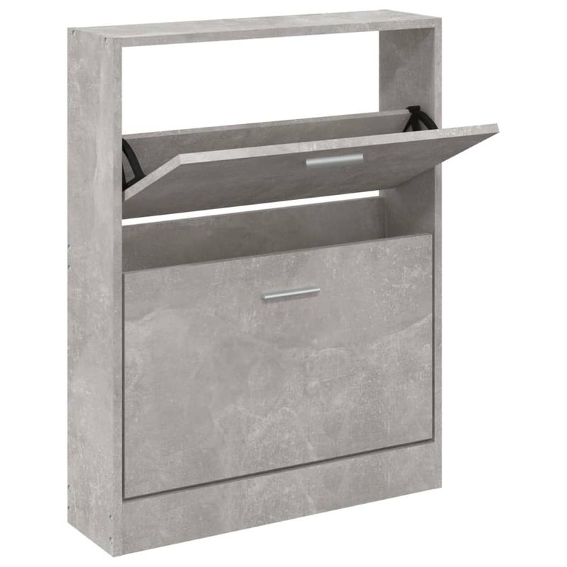 Casa si Gradina - Mobilier - Organizare si depozitare - Organizator incaltaminte - Pantofar, gri beton, 59x17x81 cm, lemn compozit - Infinity.ro