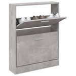 Casa si Gradina - Mobilier - Organizare si depozitare - Organizator incaltaminte - Pantofar, gri beton, 59x17x81 cm, lemn compozit - Infinity.ro