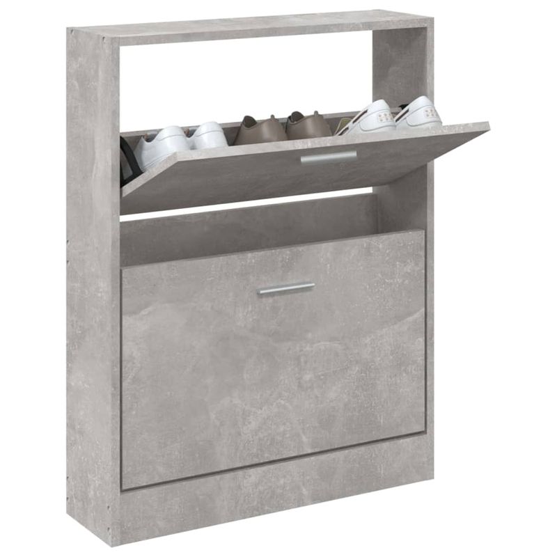 Casa si Gradina - Mobilier - Organizare si depozitare - Organizator incaltaminte - Pantofar, gri beton, 59x17x81 cm, lemn compozit - Infinity.ro