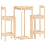 Casa si Gradina - Mobilier - Seturi de mobilier - Seturi bucatarie - Set mobilier de bar, 3 piese, lemn masiv de pin - Infinity.ro