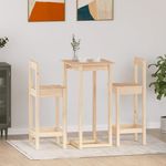Casa si Gradina - Mobilier - Seturi de mobilier - Seturi bucatarie - Set mobilier de bar, 3 piese, lemn masiv de pin - Infinity.ro