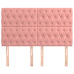 Casa si Gradina - Mobilier - Paturi si accesorii - Accesorii paturi - Tablii de pat, 4 buc, roz, 72x7x78/88 cm, catifea - Infinity.ro
