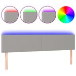 Casa si Gradina - Mobilier - Paturi si accesorii - Accesorii paturi - Tablie de pat cu LED, gri deschis, 160x5x78/88 cm, textil - Infinity.ro