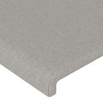 Casa si Gradina - Mobilier - Paturi si accesorii - Accesorii paturi - Tablie de pat cu LED, gri deschis, 160x5x78/88 cm, textil - Infinity.ro
