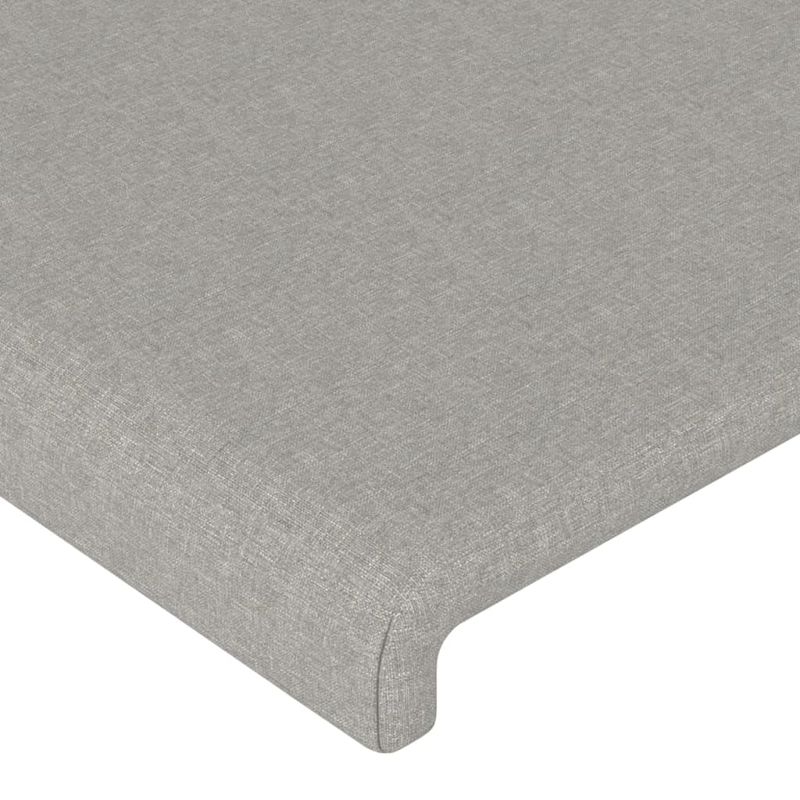 Casa si Gradina - Mobilier - Paturi si accesorii - Accesorii paturi - Tablie de pat cu LED, gri deschis, 160x5x78/88 cm, textil - Infinity.ro