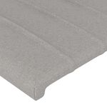 Casa si Gradina - Mobilier - Paturi si accesorii - Accesorii paturi - Tablie de pat cu aripioare gri deschis 183x16x118/128 cm textil - Infinity.ro