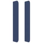 Casa si Gradina - Mobilier - Paturi si accesorii - Accesorii paturi - Tablie de pat cu aripioare, albastru, 93x16x118/128 cm, textil - Infinity.ro