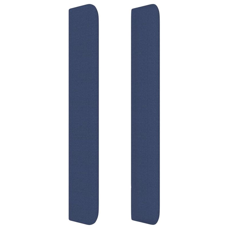 Casa si Gradina - Mobilier - Paturi si accesorii - Accesorii paturi - Tablie de pat cu aripioare, albastru, 93x16x118/128 cm, textil - Infinity.ro