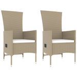Casa si Gradina - Gradina si terasa - Mobilier exterior - Seturi mobila gradina - Set sezlonguri gradina, 3 piese, bej, poliratan și otel, model 2x scaun + masă - Infinity.ro