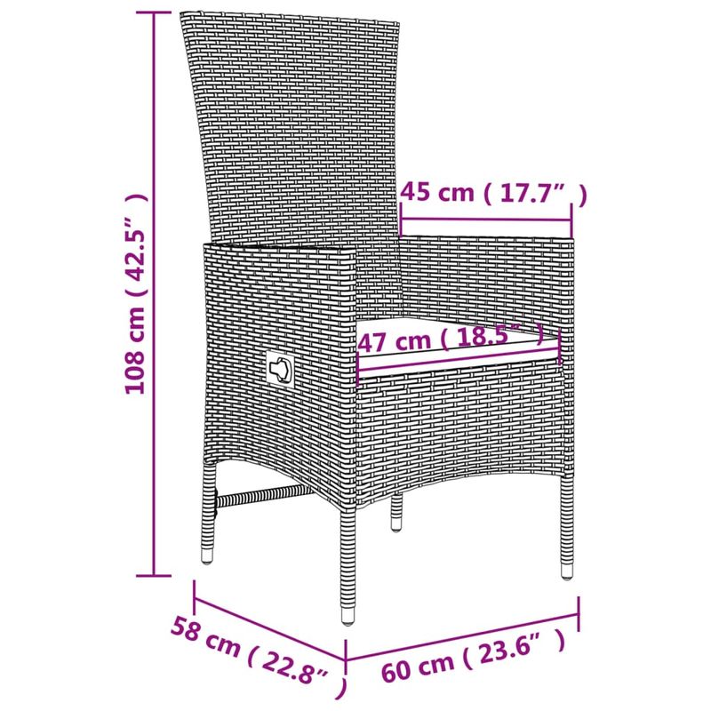 Casa si Gradina - Gradina si terasa - Mobilier exterior - Seturi mobila gradina - Set sezlonguri gradina, 3 piese, bej, poliratan și otel, model 2x scaun + masă - Infinity.ro