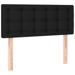 Casa si Gradina - Mobilier - Paturi si accesorii - Accesorii paturi - Tablie de pat cu LED, negru, 80x5x78/88 cm, textil - Infinity.ro