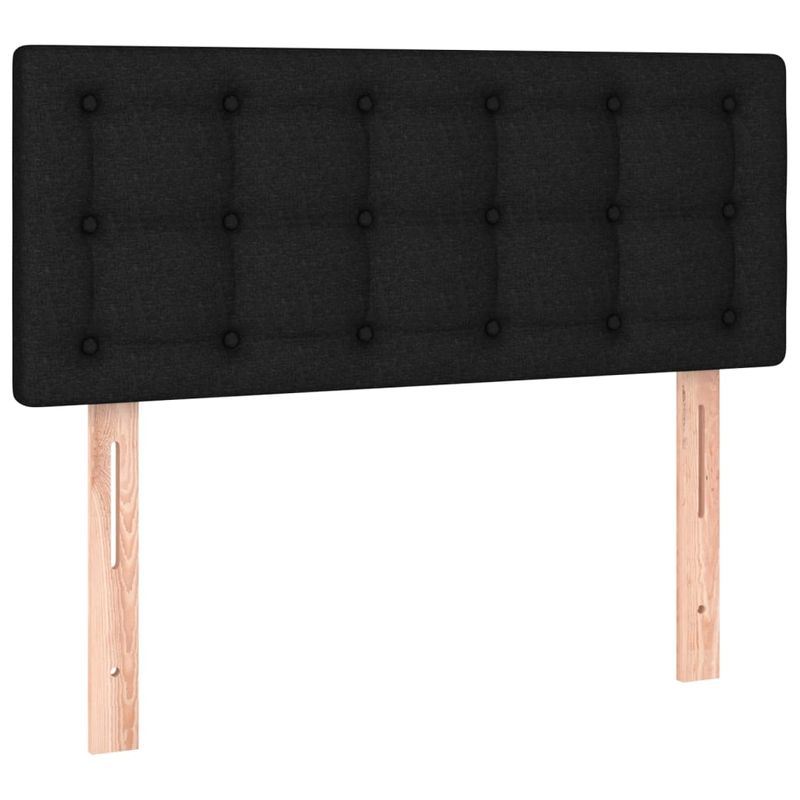 Casa si Gradina - Mobilier - Paturi si accesorii - Accesorii paturi - Tablie de pat cu LED, negru, 80x5x78/88 cm, textil - Infinity.ro
