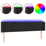 Casa si Gradina - Mobilier - Paturi si accesorii - Accesorii paturi - Tablie de pat cu LED, negru, 163x16x78/88 cm, catifea - Infinity.ro