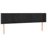 Casa si Gradina - Mobilier - Paturi si accesorii - Accesorii paturi - Tablie de pat cu LED, negru, 163x16x78/88 cm, catifea - Infinity.ro