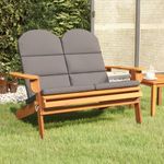 Casa si Gradina - Gradina si terasa - Mobilier exterior - Bancute de gradina - Banca de gradina Adirondack cu perne 126 cm, lemn masiv acacia - Infinity.ro