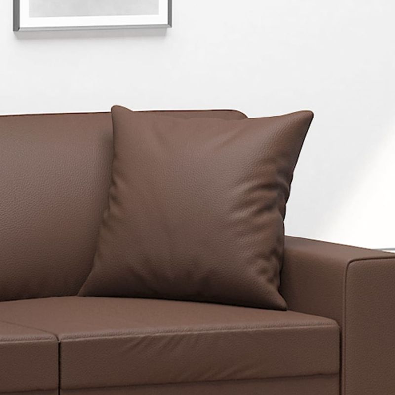 Casa si Gradina - Textile si covoare - Perne si pilote - Perne decorative - Perne decorative, 2 buc., maro, 40x40 cm, piele ecologica - Infinity.ro