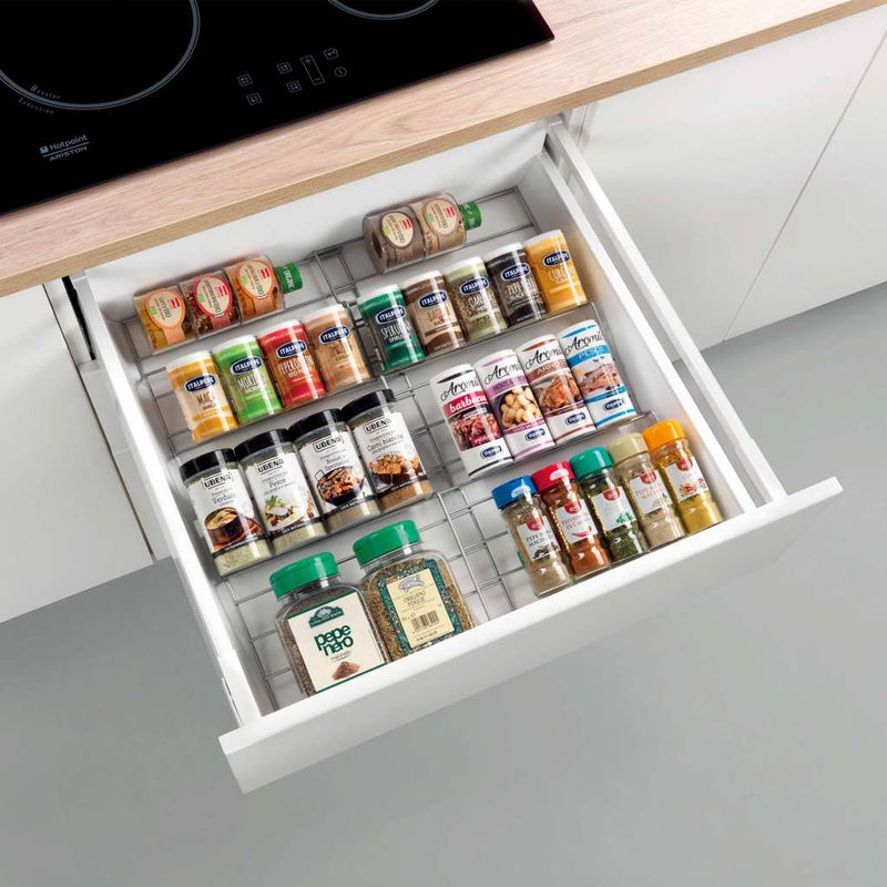 Casa si Gradina - Bucatarie si vesela - Ustensile bucatarie - Rasnite si dozatoare condimente - Metaltex Raft extensibil pentru condimente pe 4 niveluri X-Pand 2 buc. - Infinity.ro