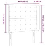 Casa si Gradina - Mobilier - Paturi si accesorii - Accesorii paturi - Tablie de pat cu LED cappuccino 83x16x118/128cm piele ecologica - Infinity.ro