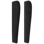 Casa si Gradina - Mobilier - Paturi si accesorii - Accesorii paturi - Tablie de pat cu aripioare, negru, 183x23x118/128 cm, catifea - Infinity.ro