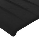Casa si Gradina - Mobilier - Paturi si accesorii - Accesorii paturi - Tablie de pat cu aripioare, negru, 183x23x118/128 cm, catifea - Infinity.ro
