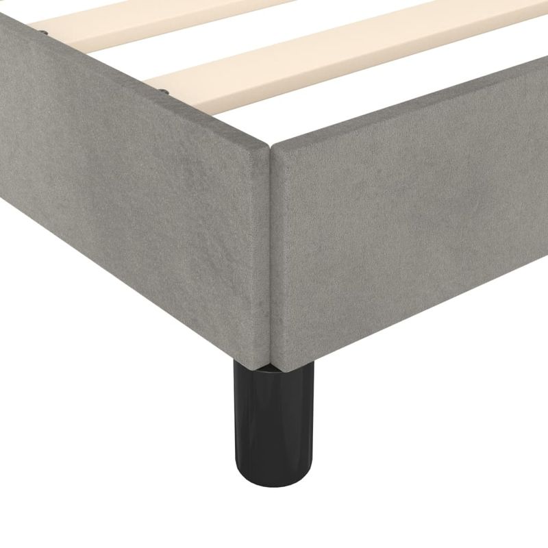 Casa si Gradina - Mobilier - Paturi si accesorii - Paturi - Cadru de pat cu tablie, gri deschis, 180x200 cm, catifea - Infinity.ro