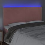 Casa si Gradina - Mobilier - Paturi si accesorii - Accesorii paturi - Tablie de pat cu LED, roz, 180x5x118/128 cm, catifea - Infinity.ro