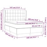 Casa si Gradina - Mobilier - Paturi si accesorii - Paturi - Pat box spring cu saltea, roz, 140x190 cm, catifea - Infinity.ro